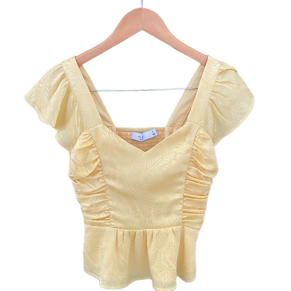 Ali & Jay Yellow Women's Small Cropped Top - Picture 1 of 6